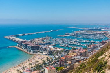 Alicante 'nin İspanya' daki hava görüntüsü