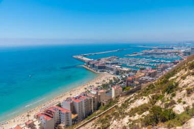 Alicante 'nin İspanya' daki hava görüntüsü