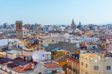 İspanya 'da Torre de Sant Bartomeu ile Valencia' nın hava manzarası