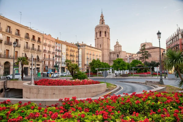 Cathedral Valencia Viewed Plaza Reina Spain — Stock Photo, Image