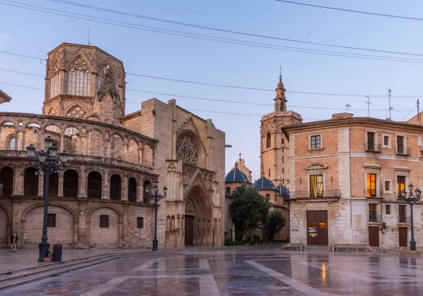 Kathedrale Valencia Von Der Plaza Virgen Aus Gesehen — Stockfoto