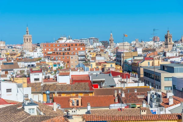Centrum Van Valencia Gezien Vanaf Torres Quart Spanje — Stockfoto