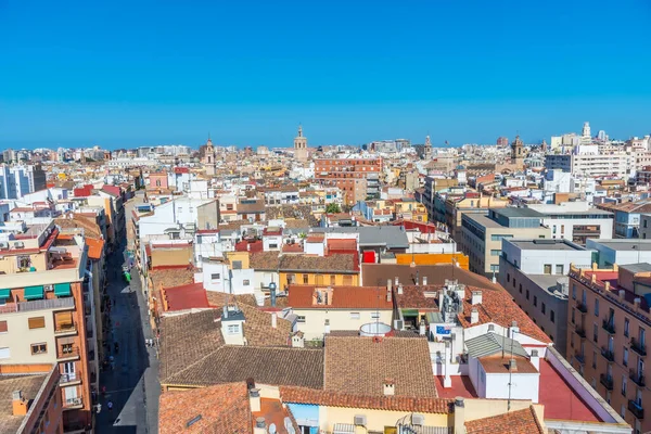 从西班牙Torres Quart看瓦伦西亚市中心 — 图库照片