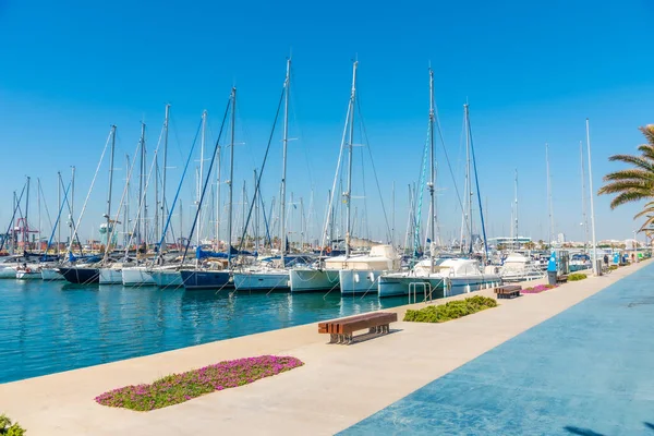 Amarre Barcos Puerto Deportivo Valencia España —  Fotos de Stock