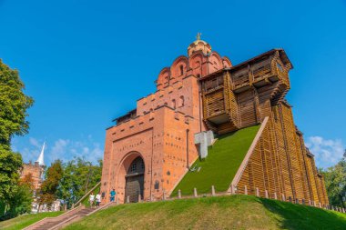 Ukrayna 'daki Kyiv' in altın kapısının manzarası