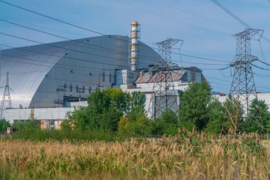 Ukrayna 'daki Çernobil enerji santralinin yeni güvenli bölgesi.