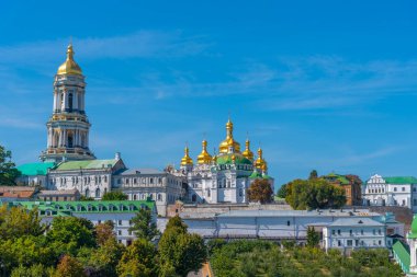 Kiev, Ukrayna 'daki Kiev Pechersk Lavra' nın manzarası