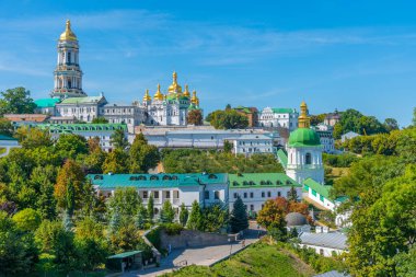 Kiev, Ukrayna 'daki Kiev Pechersk Lavra' nın manzarası