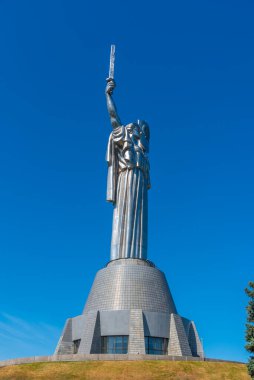 Ukrayna, Kiev 'deki Anavatan Anıtı manzarası