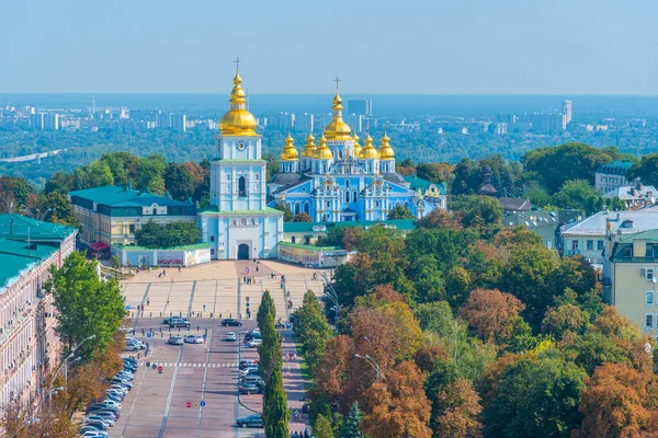 Vista Aérea Mosteiro São Miguel Kiev Ucrânia — Fotografia de Stock