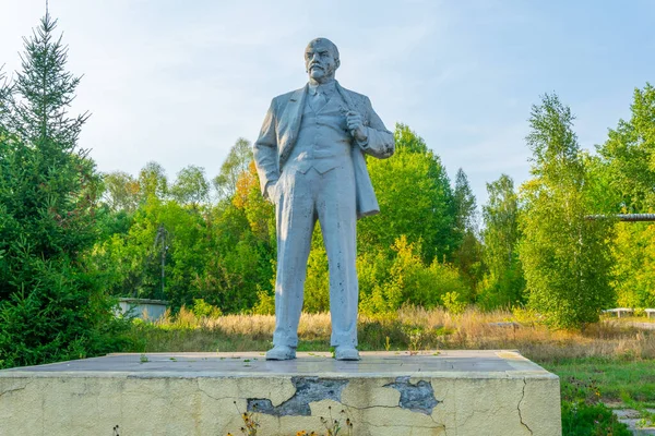 Estatua Vladimir Iljic Lenin Ciudad Chernobyl Ucrania — Foto de Stock