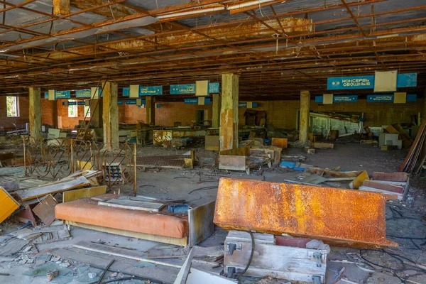 Ødelagt Dagligvarebutikk Byen Pripyat Ukraina – stockfoto
