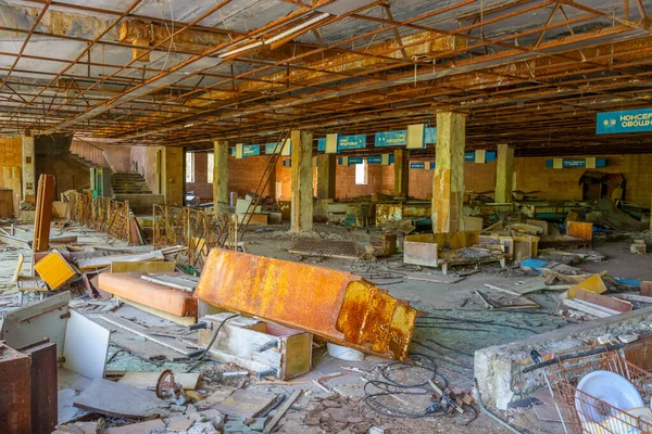 Ødelagt Dagligvarebutikk Byen Pripyat Ukraina – stockfoto