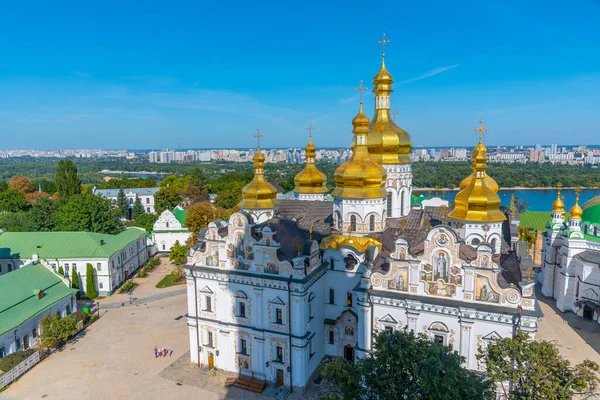 Vista Aérea Catedral Uspensky Sobor Kiev Ucrânia — Fotografia de Stock