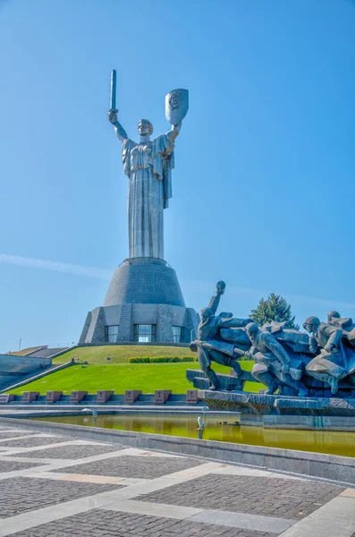 Traversée Statue Dniepr Mémorial Patrie Kiev Ukraine — Photo