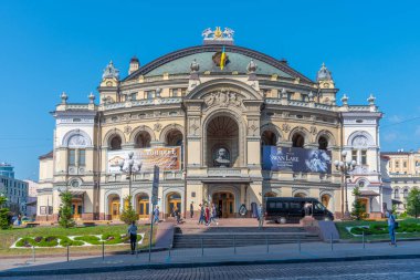 KYIV, UKRAINE, 31 AĞUSTOS 2019: Ukrayna 'nın Kyiv' deki ulusal operası