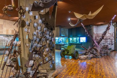 KYIV, UKRAINE, 29 AĞUSTOS 2019: Ukrayna 'nın Kiev, Ukrayna' daki Büyük Vatanseverlik Savaşı Devlet Müzesi