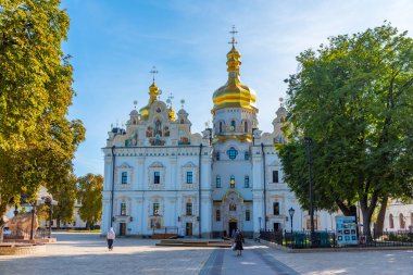 KYIV, UKRAINE, 29 AĞUSTOS 2019: Uspensky Sobor Katedrali Kiev, Ukrayna