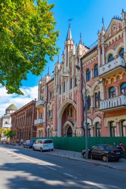 KYIV, UKRAINE, 28 AĞUSTOS 2019: Kiev, Ukrayna 'daki Ikskyul-Hildenbanda Hanesi