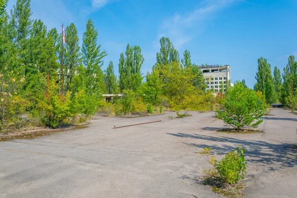 Pripyat Ucrânia Agosto 2019 Praça Principal Cidade Ucraniana Pripyat Que — Fotografia de Stock