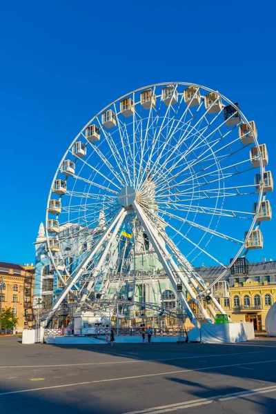 Kyiv Ukraine August 2019 Ferris Wheel Kontraktova Square Kyiv Ukraine — Stock Photo, Image