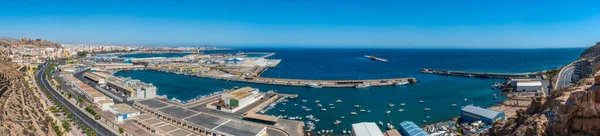 Almerie Espagne Juin 2019 Vue Sur Port Almeria Forteresse Alcazaba — Photo