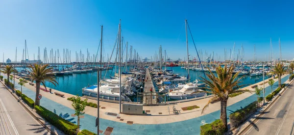 Valencia Spain June 2019 Boats Mooring Marina Port Valencia Spai — Stock Photo, Image