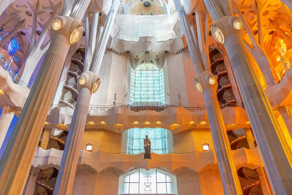 Barcelona España Junio 2019 Interior Catedral Sagrada Familia Barcelona España — Foto de Stock