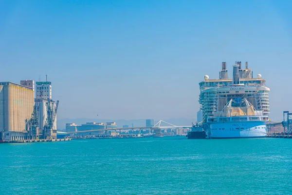 Barcelone Espagne Juin 2019 Amarrage Des Bateaux Croisière Port Barcelone — Photo