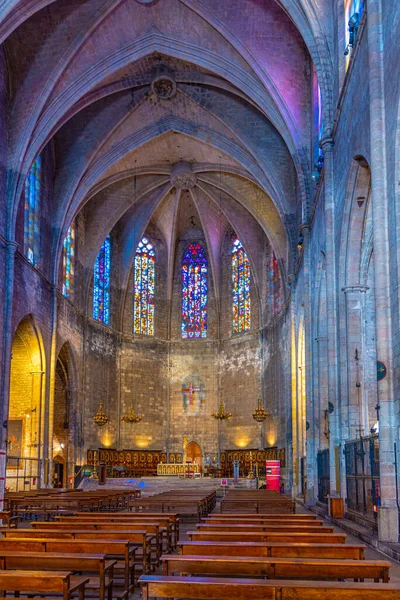 Barcelona Ισπανια Ιουνιου 2019 Εσωτερικό Της Βασιλικής Της Σάντα Μαρία — Φωτογραφία Αρχείου
