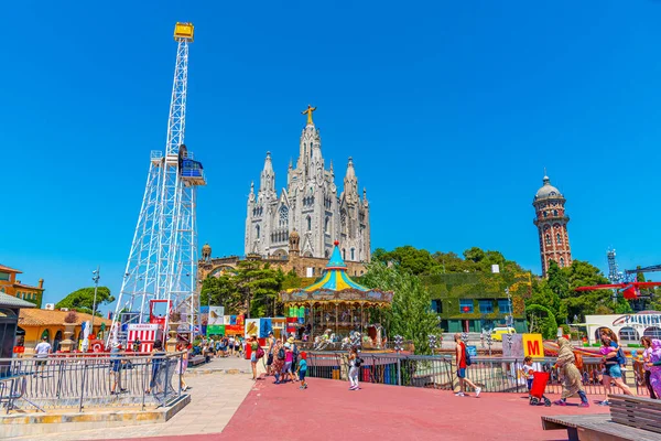 Barcelona España Junio 2019 Vista Del Templo Del Sagrado Corazón — Foto de Stock