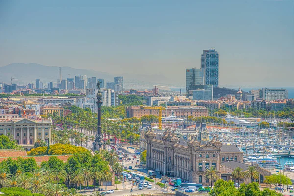 Barcelona Spain June 2019 Повітряний Вид Веллу Порт Барселоні Іспанія — стокове фото