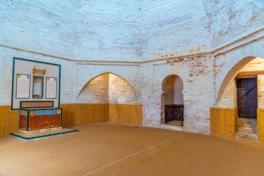 JEREZ DE LA FRONTERA, İSPA, 27 Haziran 2019: İspanya 'da Jerez de la Frontera' daki Alcazar kalesindeki cami