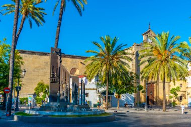 JEREZ DE LA FRONTERA, İSPAN, 26 Haziran 2019: İspanya Jerez de la Frontera 'daki Real Convento de Santo Domingo