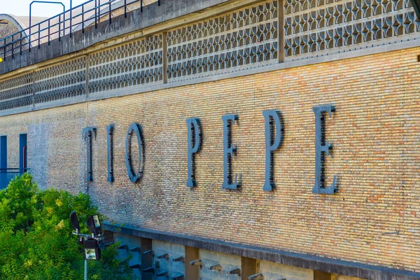 Jerez Frontera Spain June 2019 Tio Pepe Sign Wall Its — 스톡 사진