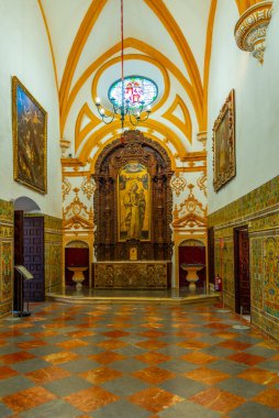 SEVILLA, İspanya, 25 HAZİRAN 2019: İspanya 'daki gerçek alcazar de Sevilla Şapeli