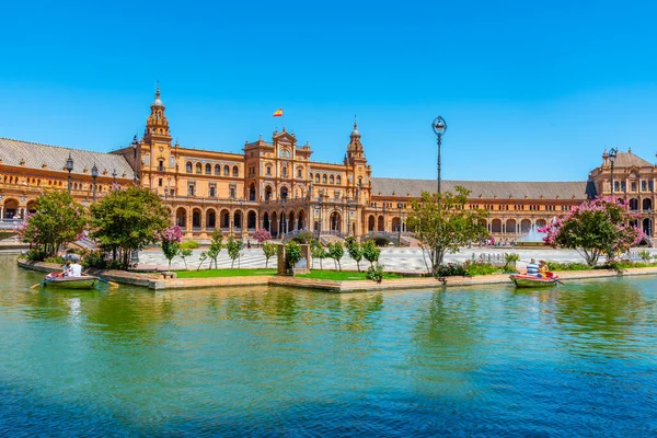 Sevilla Spanya Haziran 2019 Sevilla Spanya Daki Plaza Espana Insanlar — Stok fotoğraf