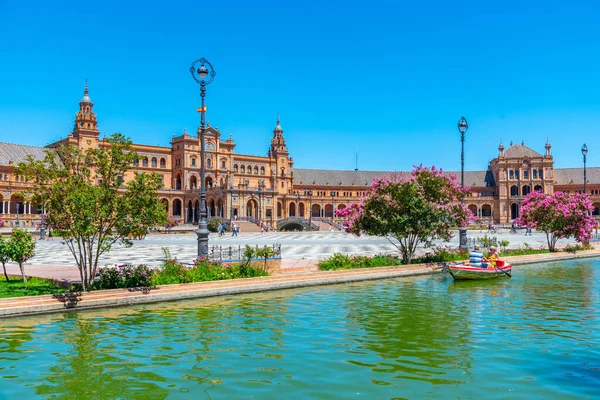 Sevilla Spanya Haziran 2019 Sevilla Spanya Daki Plaza Espana Insanlar — Stok fotoğraf