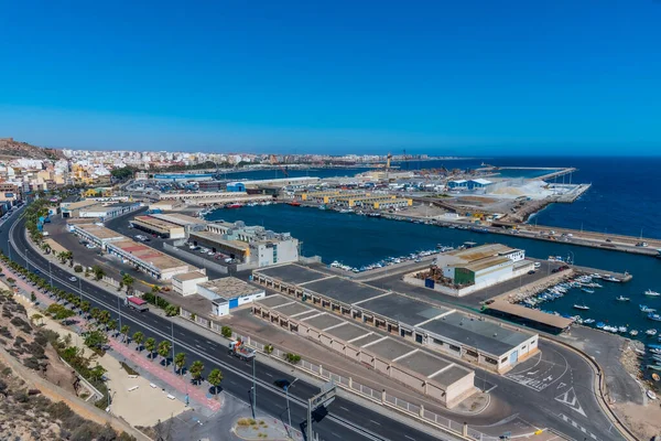 Almeria Spanyolország 2019 Június Kilátás Almeria Kikötőjére Spanyolországban — Stock Fotó