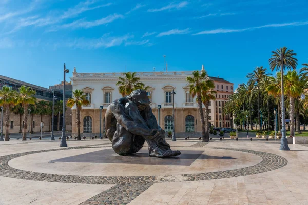 CARTAGENA, İspanya, 19 Haziran 2019: Kartagena, İspanya 'da El Zulo heykeli