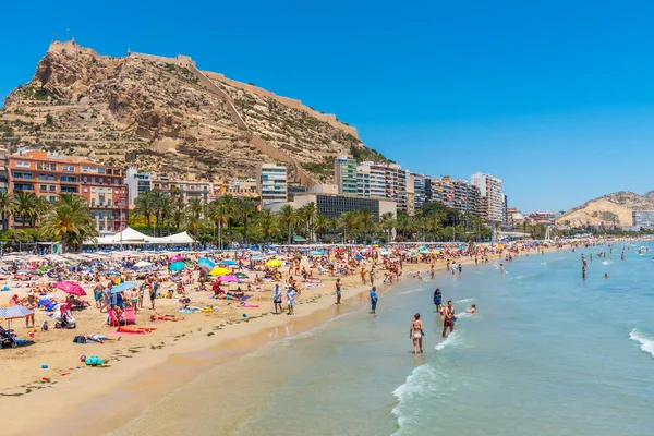 Alicante Spanien Juni 2019 Santa Barbara Slott Med Utsikt Över — Stockfoto