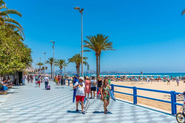 Alicante Spanya Haziran 2019 Nsanlar Spanya Nın Alicante Kentinde Postiguet — Stok fotoğraf