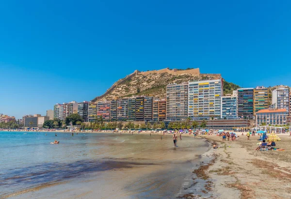 Alicante Spanien Juni 2019 Santa Barbara Slott Med Utsikt Över — Stockfoto