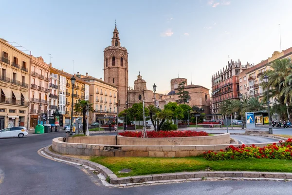 Valencia España Junio 2019 Catedral Valencia Vista Desde Plaza Reina —  Fotos de Stock