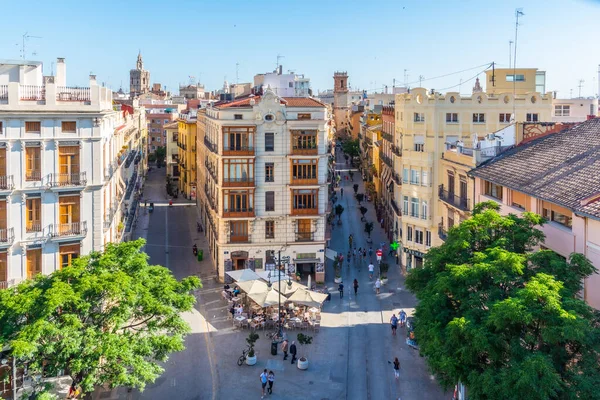 Valencia Španělsko Června 2019 Letecký Pohled Placa Dels Furs Valencii — Stock fotografie