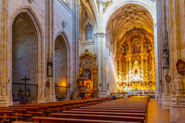 SALAMANCA, SPAIN, MAY 19, 2019: Interior of Convent of San Esteban at Salamanca, Spain