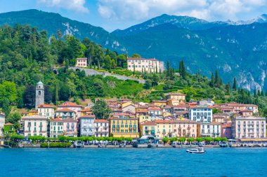 Belçika, İtalya, 17 Temmuz 2019 Bellagio kasabası ve Como Gölü