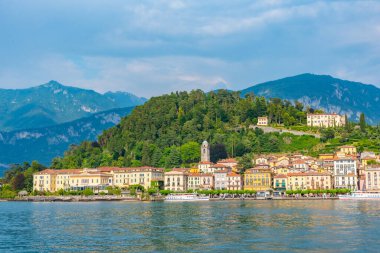 Belçika, İtalya, 18 Temmuz 2019: Bellagio kasabası ve Como Gölü