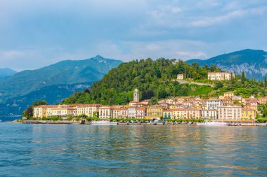 Belçika, İtalya, 18 Temmuz 2019: Bellagio kasabası ve Como Gölü