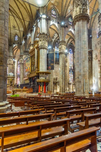 Milano Itálie Června 2019 Interiér Katedrály Duomo Miláně Itálie — Stock fotografie